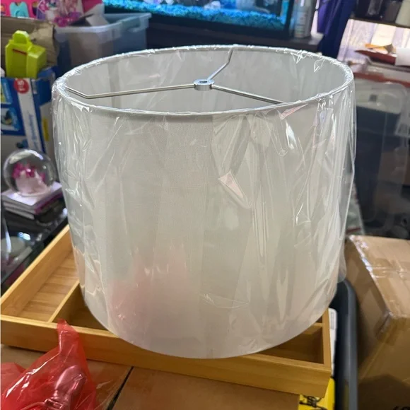 Ceramic Ombre Blue Table Lamp with White Shade - Picture 8 of 9